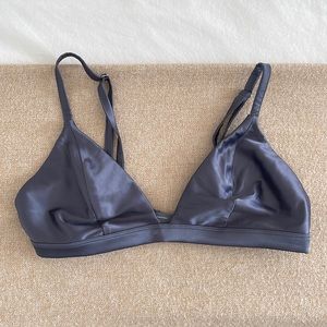 parade grey satin bralette